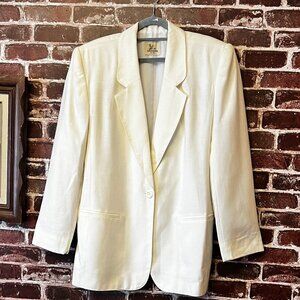 Haggar For Her White Vintage Blazer